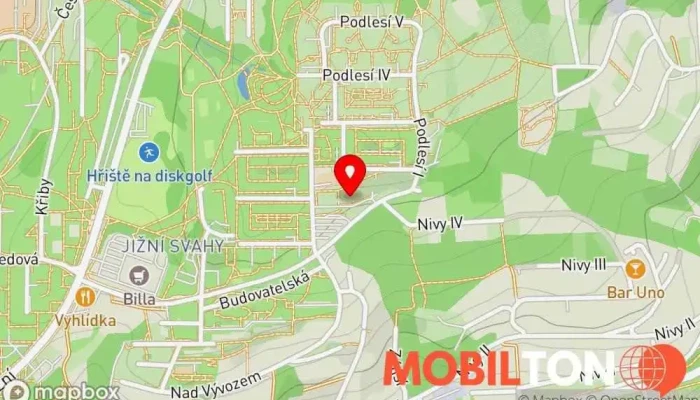 mapa Bistrov Zlín Hamburgerová restaurace v Podlesí II 5610 760 05