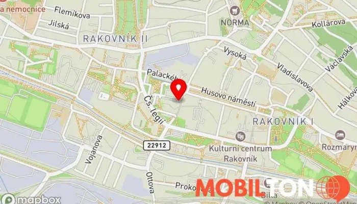 mapa Black Horse Catering - Cantina Restaurace, Rozvoz jídla, Rozvoz pizzy v Rakovník I