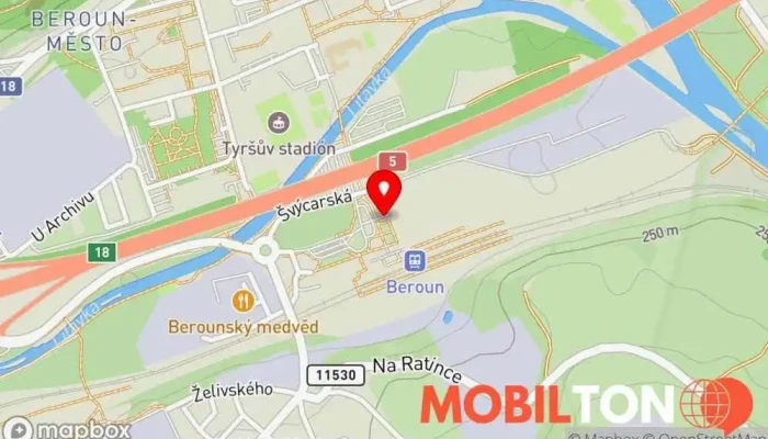 mapa Bouda Kafe Bistro, Stánek s kávou v Beroun 1