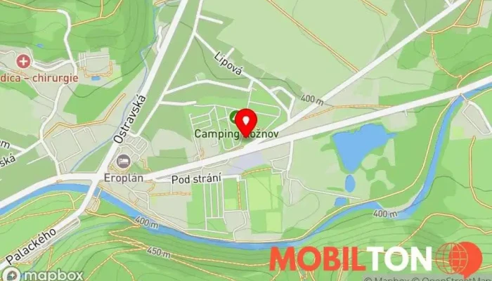 mapa Bouda U Kotulků Restaurace v Radhošťská 881