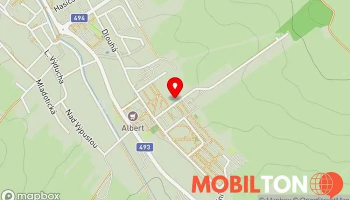 mapa BOWLING SLAVIČÍN Restaurace v Obchodní 472