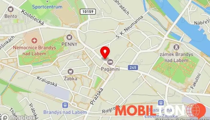 mapa Brandejská hospoda Restaurace v Masarykovo nám. 18/9
