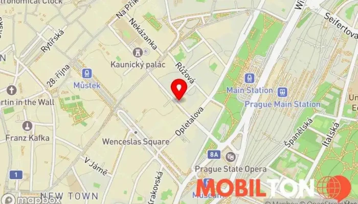 mapa Bredovský Dvůr Restaurace v Nové Město