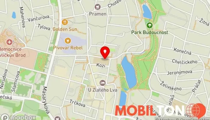 mapa Buffet d'école Zážitková restaurace v Štáflova 2063