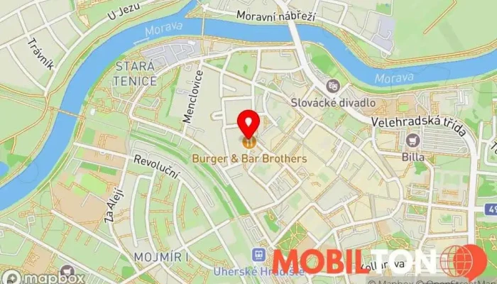 mapa Burger & Bar Brothers Hamburgerová restaurace v Dlouhá 211