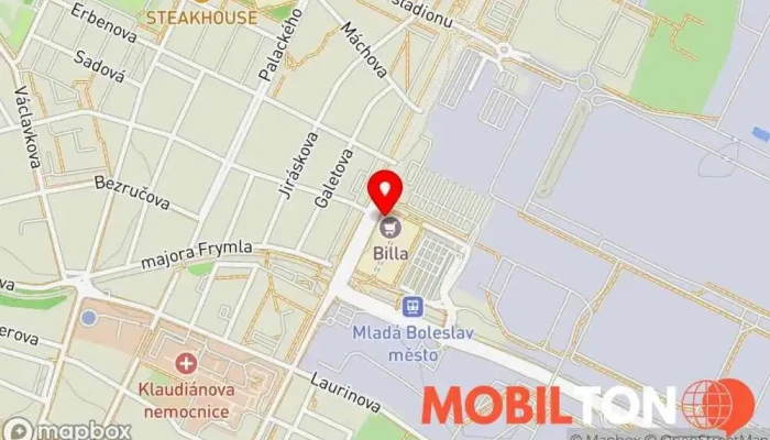 mapa Burger King Restaurace, Hamburgerová restaurace v tř. Václava Klementa 1459