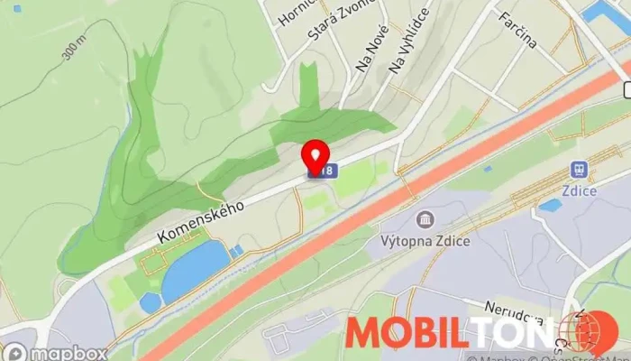 mapa Burgrárna S SeBou Rychlé občerstvení v Komenského 304