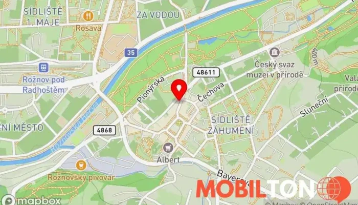 mapa Cafe Bar Maty Kavárna a bar v Palackého 174