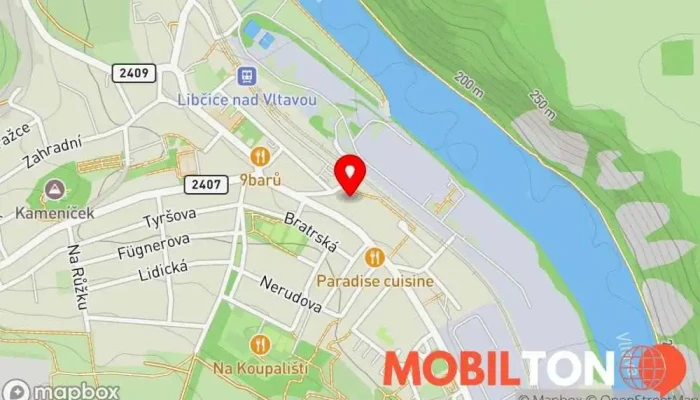 mapa Café-bar Trinitas Restaurace v Dělnická 517