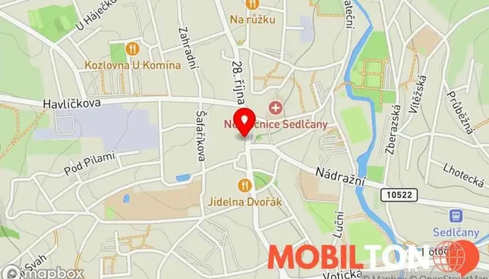 mapa Café Bella Kavárna v nám. T. G. Masaryka 33