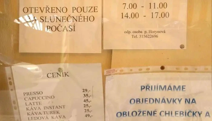 Cafe Girolami -  Menu - Hořín