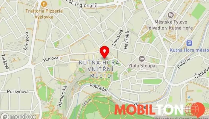 mapa Café Havlíček Penzion Penzion, Snídaňová restaurace, Kavárna / Čajovna, Kavárna a bar v Vnitřní Město
