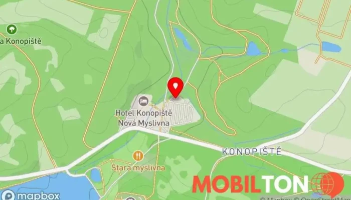 mapa Café Konopiště Bistro, Kavárna / Čajovna, Rychlé občerstvení v Konopiště