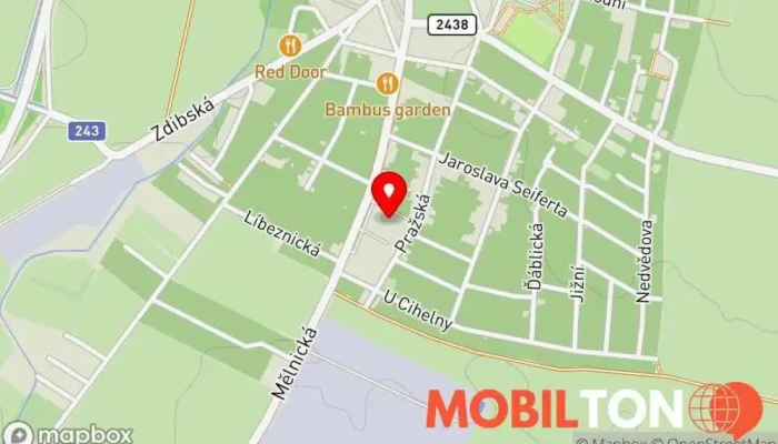 mapa Café Libeznice Kavárna v Mělnická 424