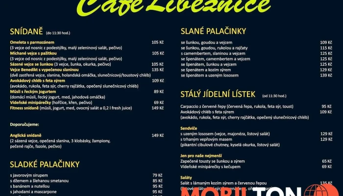 Cafe Libeznice Menu - Mělnická 424