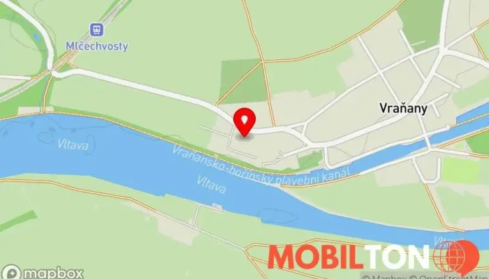 mapa Café Na Výsluní Bistro v Vraňany 230