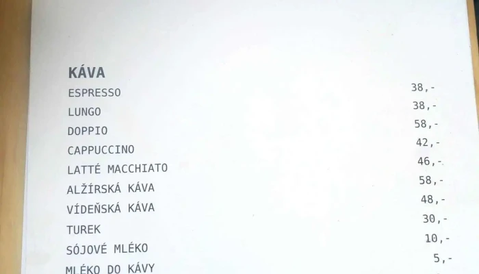 Cafe Republika Kavarna   Cukrarna Menu - Nám. Dr. E. Beneše 39/15