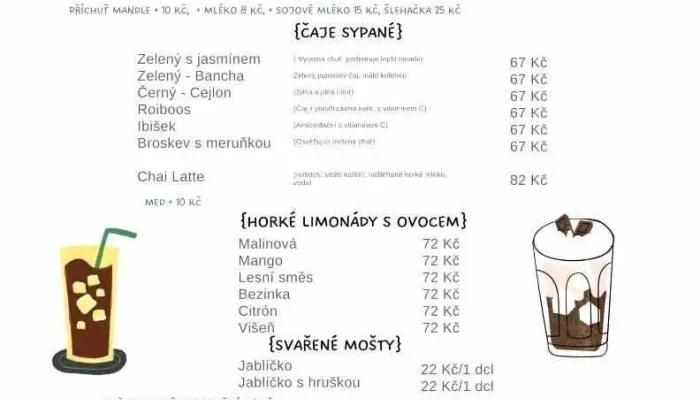 Cafe Zivel Menu - Ostruhova 58