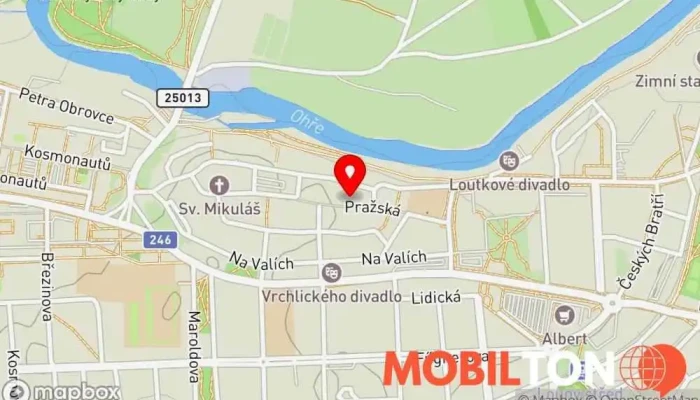 mapa Caffé Bellagio Kavárna v Pražská 85