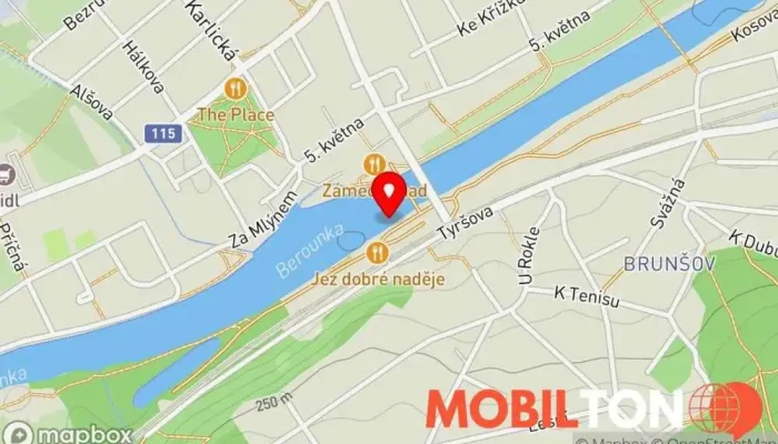 mapa Camp Restaurace Restaurace v Za Mlýnem 2