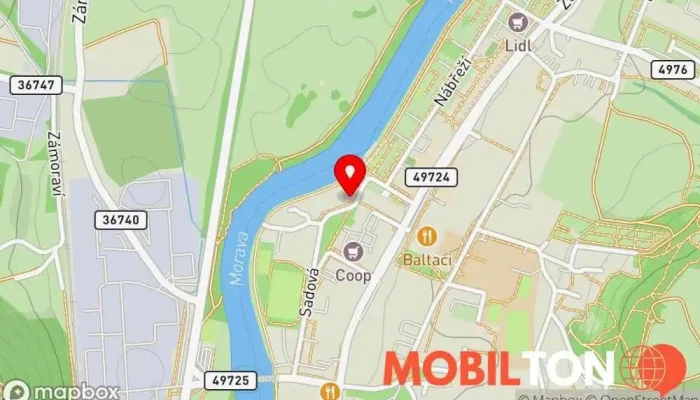 mapa Centrum u Přístavu Restaurace v Na Kapli 387