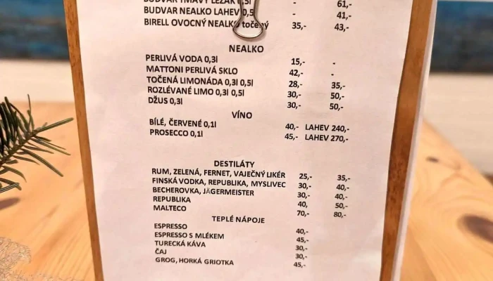 Cerna Srna Menu - Kanina