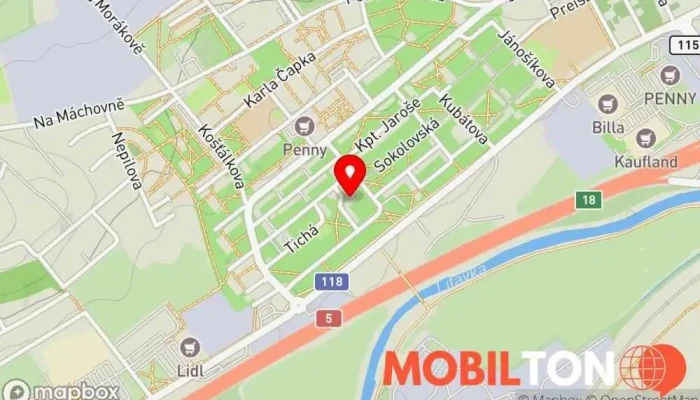 mapa Česká hospůdka Beroun Restaurace v Město