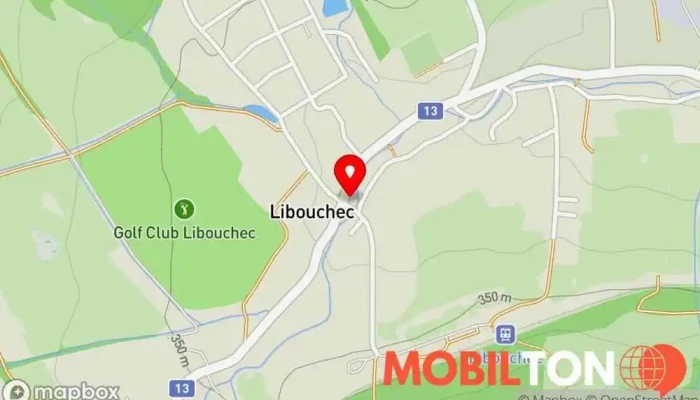 mapa Český lev Restaurace v Libouchec