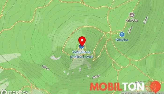 mapa Chata na vrchu Lovoš Bufetová restaurace, Chata, Oblast pro pěší turistiku v Opárno