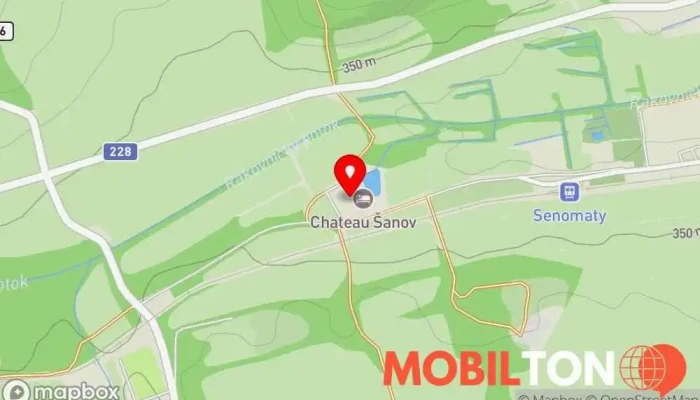 mapa Chateau Šanov Hotel, Ubytování, Wellness centrum v Šanov