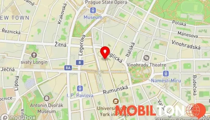 mapa CHIAKI RESTAURANT Suši restaurace v Vinohrady