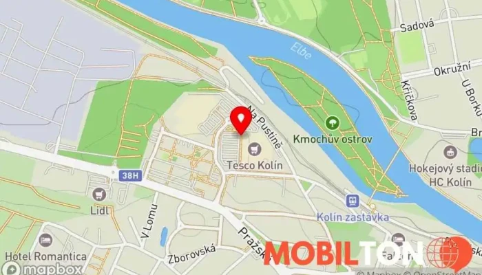 mapa China Food L&K Wok Čínská restaurace v Kolín II