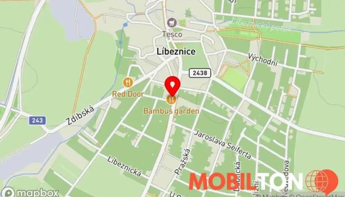 mapa Čínská Restaurace Bamboo Garden Čínská restaurace v Mělnická 232