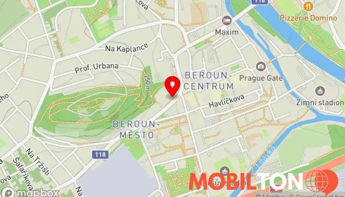 mapa Čínská Restaurace Hong Kong Čínská restaurace v Plzeňská 903/26