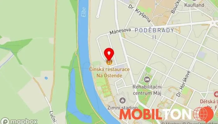mapa Čínská restaurace Na Ostende Čínská restaurace v Poděbrady II