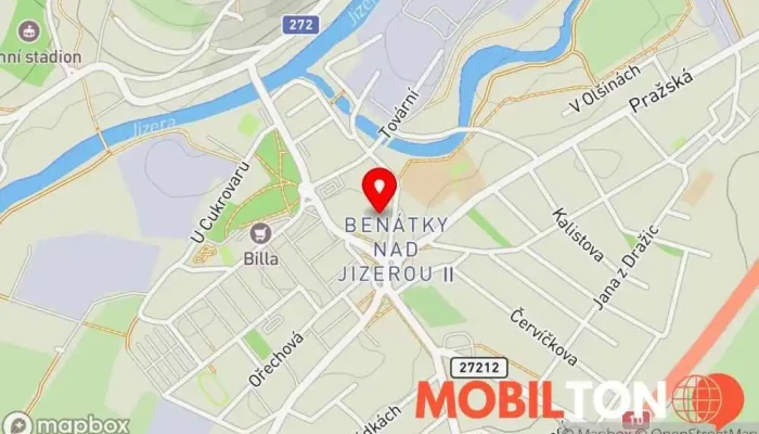 mapa Čínská restaurace Xin Da Obědová restaurace v 5. května, Na Burse 595