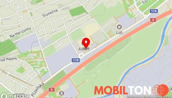 mapa Čínské bistro Shang-Haj Bistro v Plzeňská 396