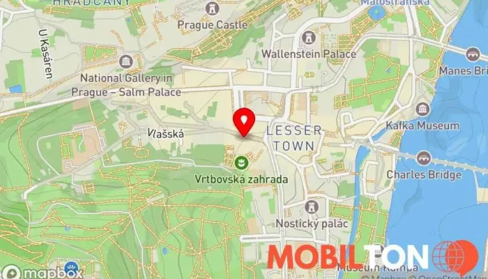 mapa Coda Zážitková restaurace, Česká restaurace, Evropská restaurace v Malá Strana