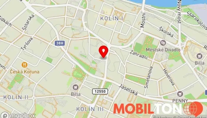 mapa Colonia bistro Restaurace v Kolín II