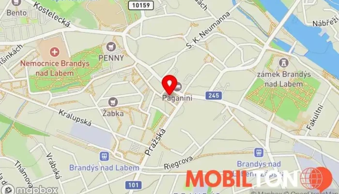 mapa Country Grill ČR Brandýs nad Labem, s.r.o. Prodejní stánek, Bar a gril v Masarykovo nám. 11
