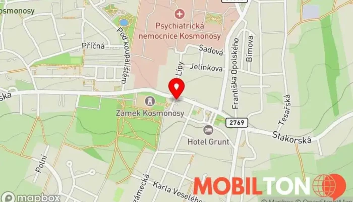 mapa Country Grill ČR Kosmonosy, s.r.o. Prodejní stánek, Bar a gril v Debřská 1000