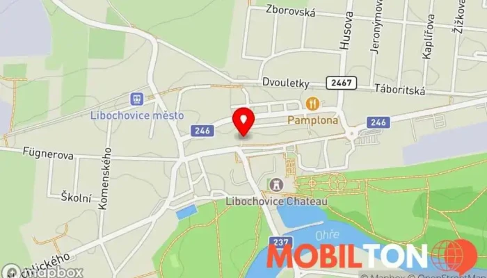 mapa Country Grill ČR Libochovice, s.r.o. Prodejní stánek, Bar a gril v nám. 5. května 48
