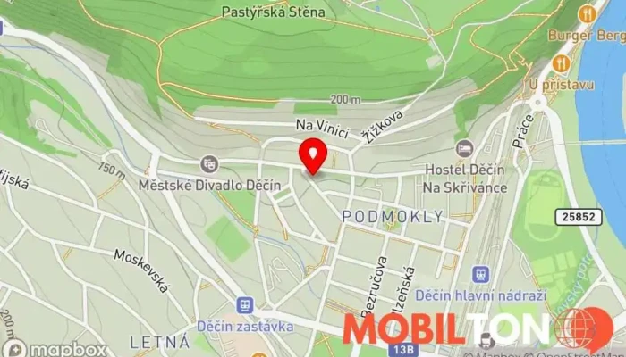 mapa Craft Bar Bodenbach Restaurace v Podmokly
