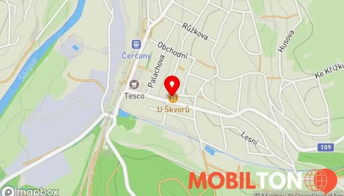 mapa CRAFT BEER PUB - U Škvorů Restaurace v Václavská 64