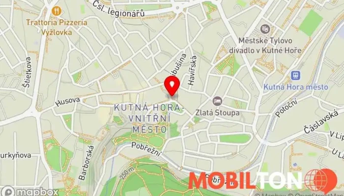 mapa Čtyři Sestry Restaurace v Vnitřní Město