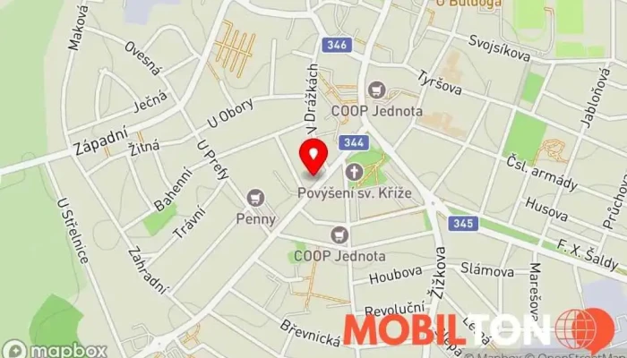 mapa Cukrárna Cihelna Restaurace v Havlíčkova 144