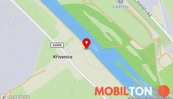 mapa Cyklobar Na chvilku Kavárna a bar, Pivní zahrádka, Cyklistický park, Rychlé občerstvení v Křivenice