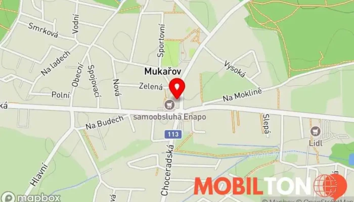 mapa Cykloterasa Kruhac Restaurace v Školní