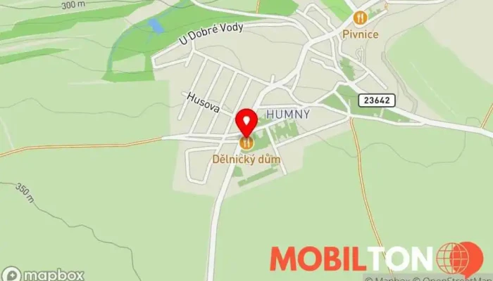 mapa Dělnický dům Pchery Hospoda v 5. května 277