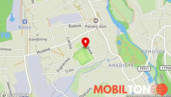 mapa DHL Service Point Locker - Alzabox Blovice - Tyršova (TJ Sokol) Doručovací box, Logistické služby, Poštovní služby, Poštovní a doručovací služba, Doručovací společnost, Přepravní služba v Tyršova 270